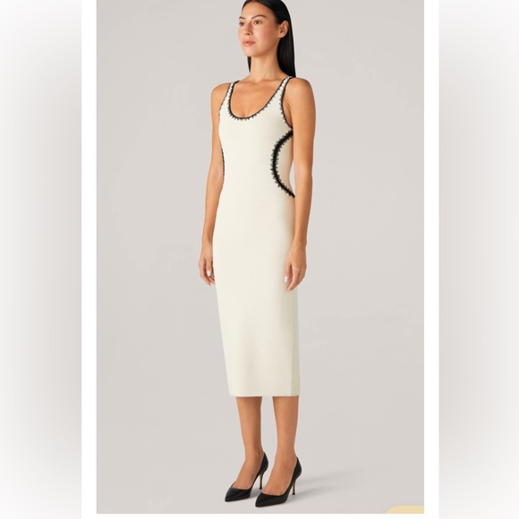 St. John viscose blend knitCrochetTrimmidi DressszSNewecrupullover